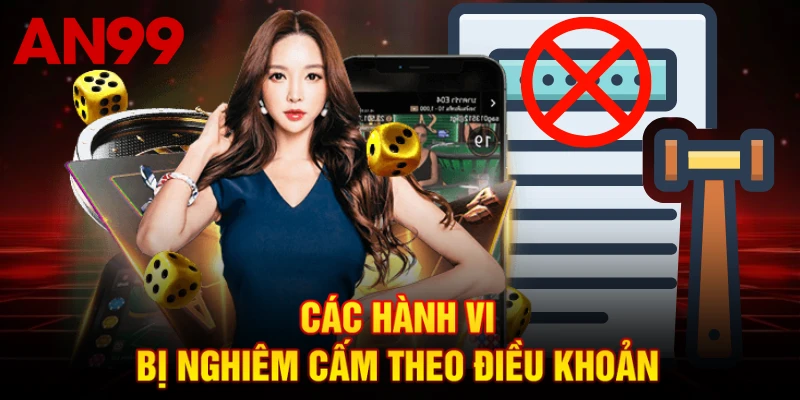 Các hành vi bị nghiêm cấm theo điều khoản